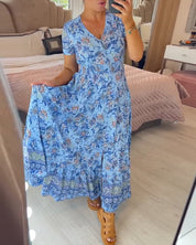 Rosalynn Beauverne | Boho Floral Maxi Dress For Women