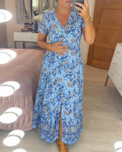 Rosalynn Beauverne | Boho Floral Maxi Dress For Women