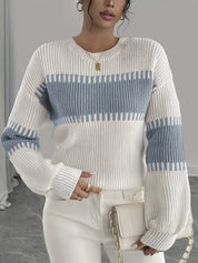 Margaux Thibault | Colour-Block Striped Sweater For Women