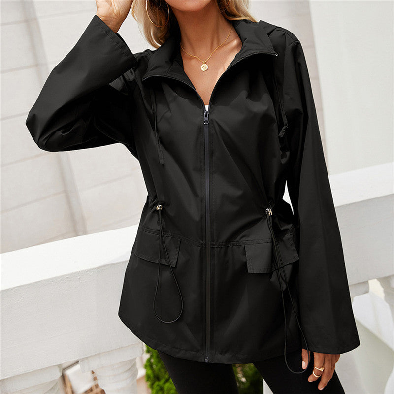 Claudette Beausoleil | Hooded Windbreaker Rain Jacket For Women