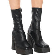 Lea Charbonneau | Chunky Platform Mid-Calf Boots For Women