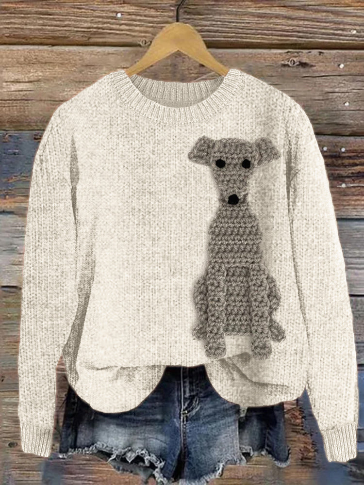 Genevieve Astor | Bunny Print Crewneck Sweater For Women