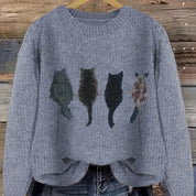 Anaïs Brandt | Cat Silhouette Knit Sweater For Women