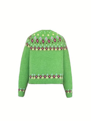 Adriana Lindqvist | Nordic Patterned Cardigan For Women