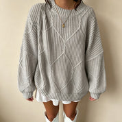 Margot Delvaux | Chunky Cable-Knit Oversized Sweater For Women