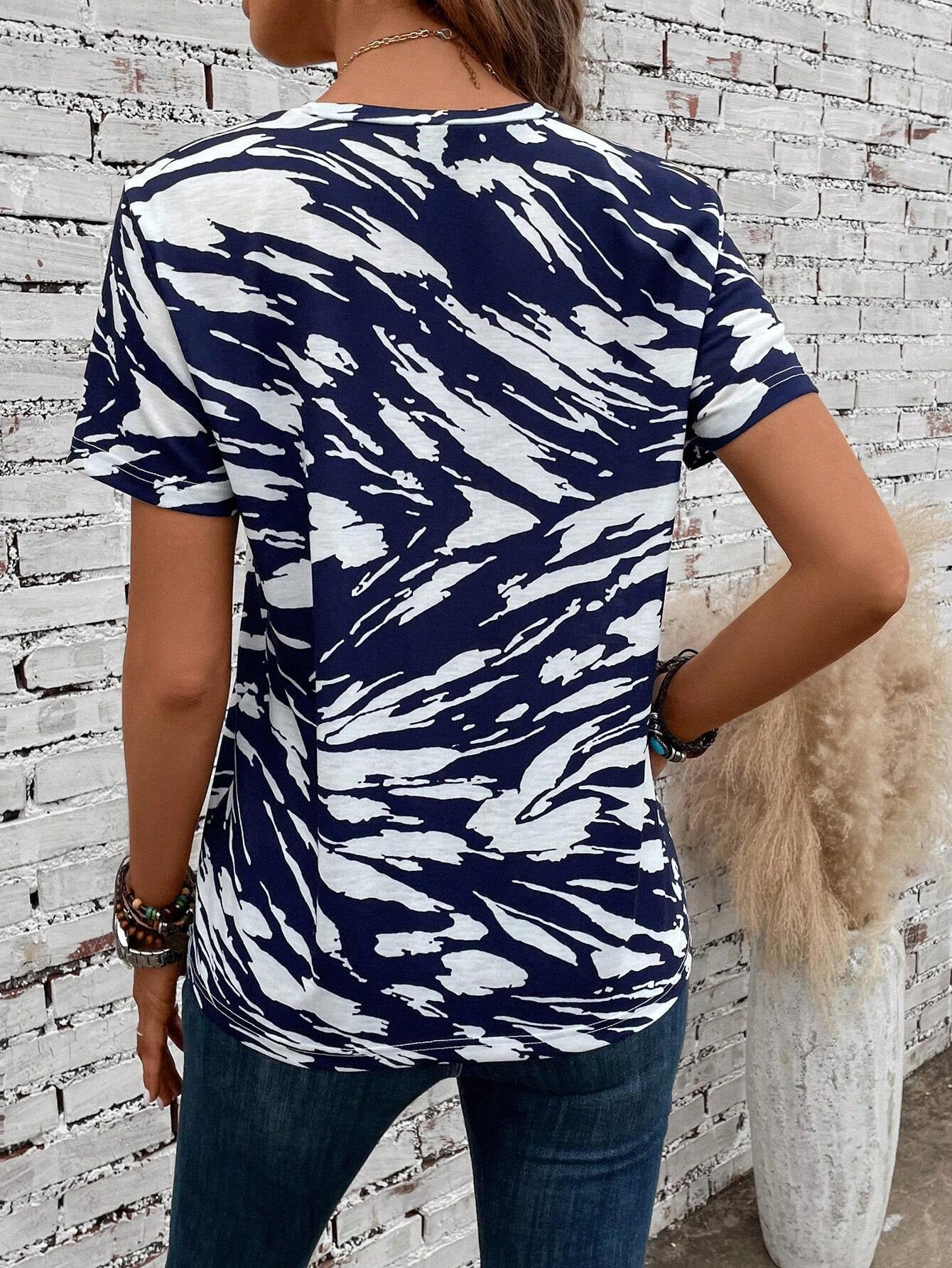 Cassidy Fontaine | American Flag Print T-Shirt For Women