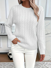 Simone Aldridge | Cable-Knit Round Neck Sweater For Women