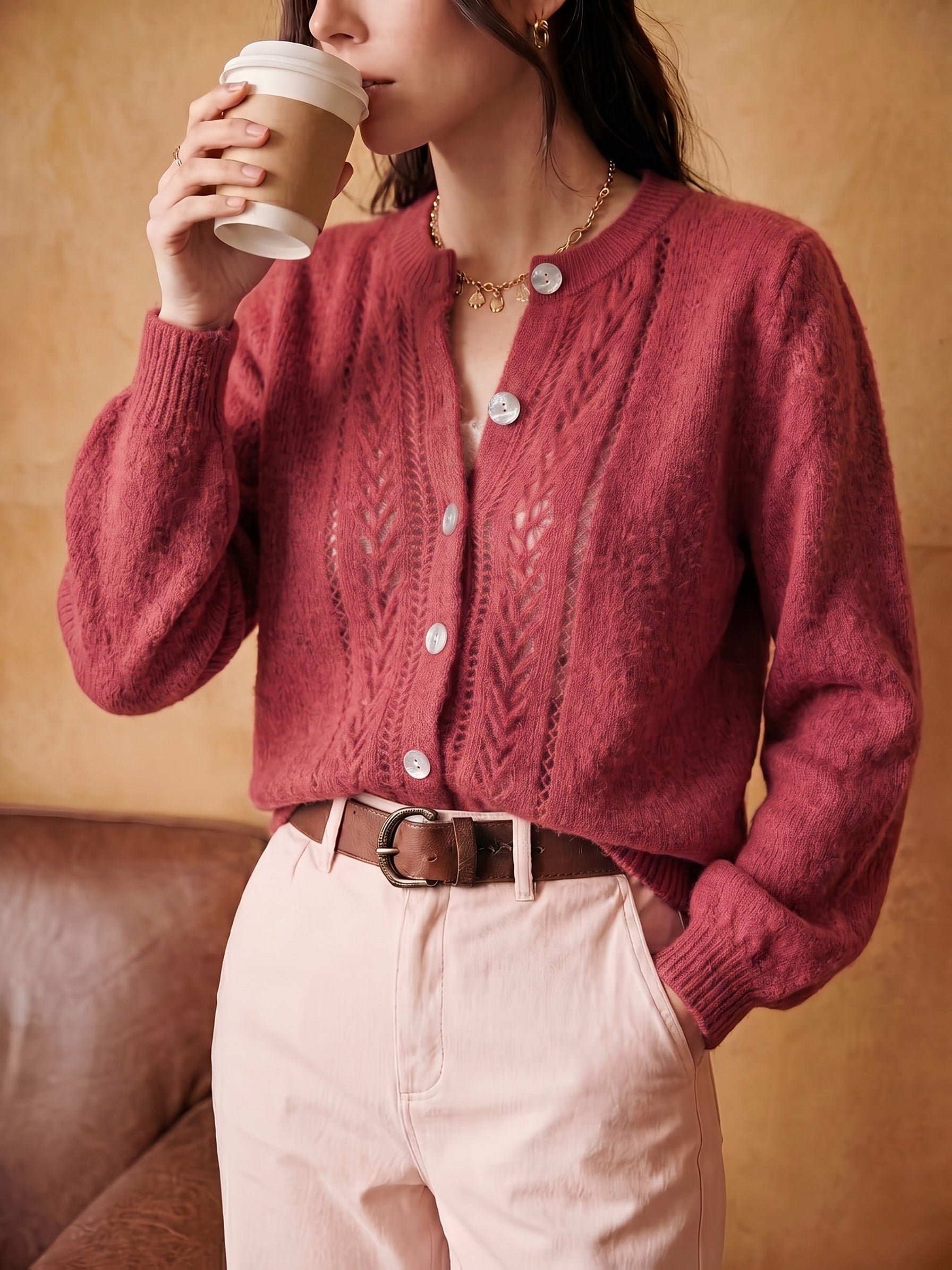 Renata Fontclair | Textured Round-Neck Sweater For Women