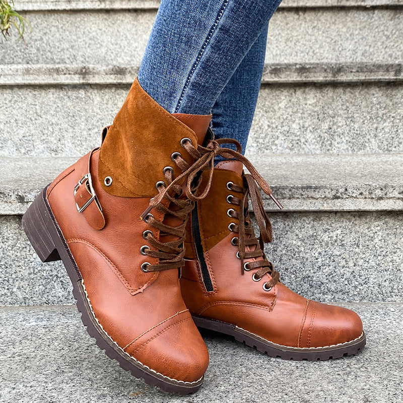 Rosalind Hartwell | Lace-Up Combat Ankle Boots For Women