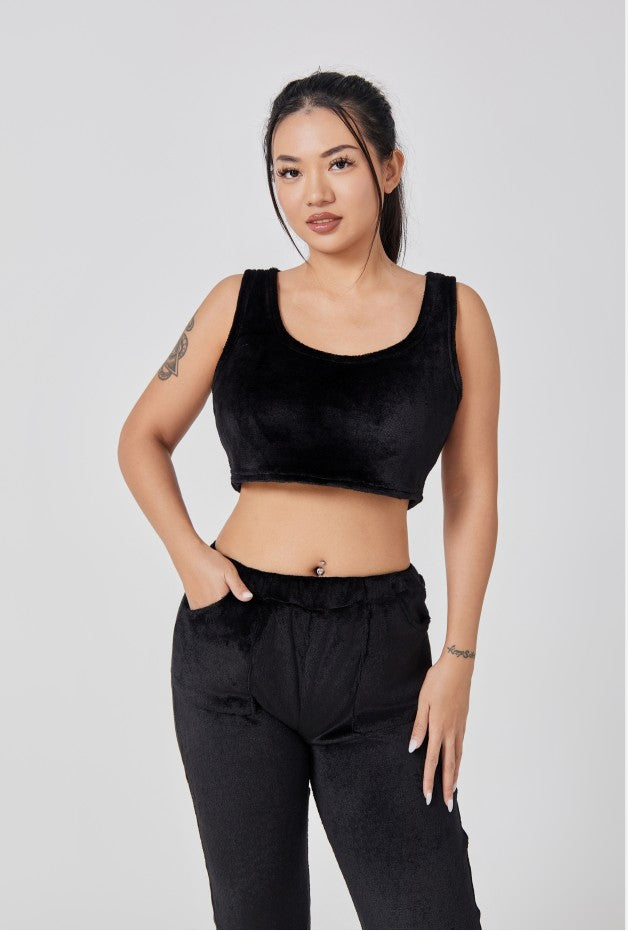 Brianna Vossmore | Fluffy 3-Piece Lounge Set For Women