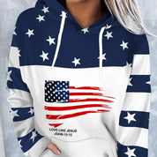 Giulia Lanvers | Stars And Stripes Veterans Day Hoodie For Women