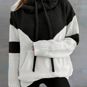 Celestine Roubaud | Color-Block Hoodie With Drawstring Hood For Women