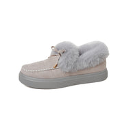 Chiara Bellucci | Fluffy Fur-Trim Moccasin Slippers For Women