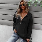 Charlotte Devereux | Quilted Quarter-Zip Sweater For Women