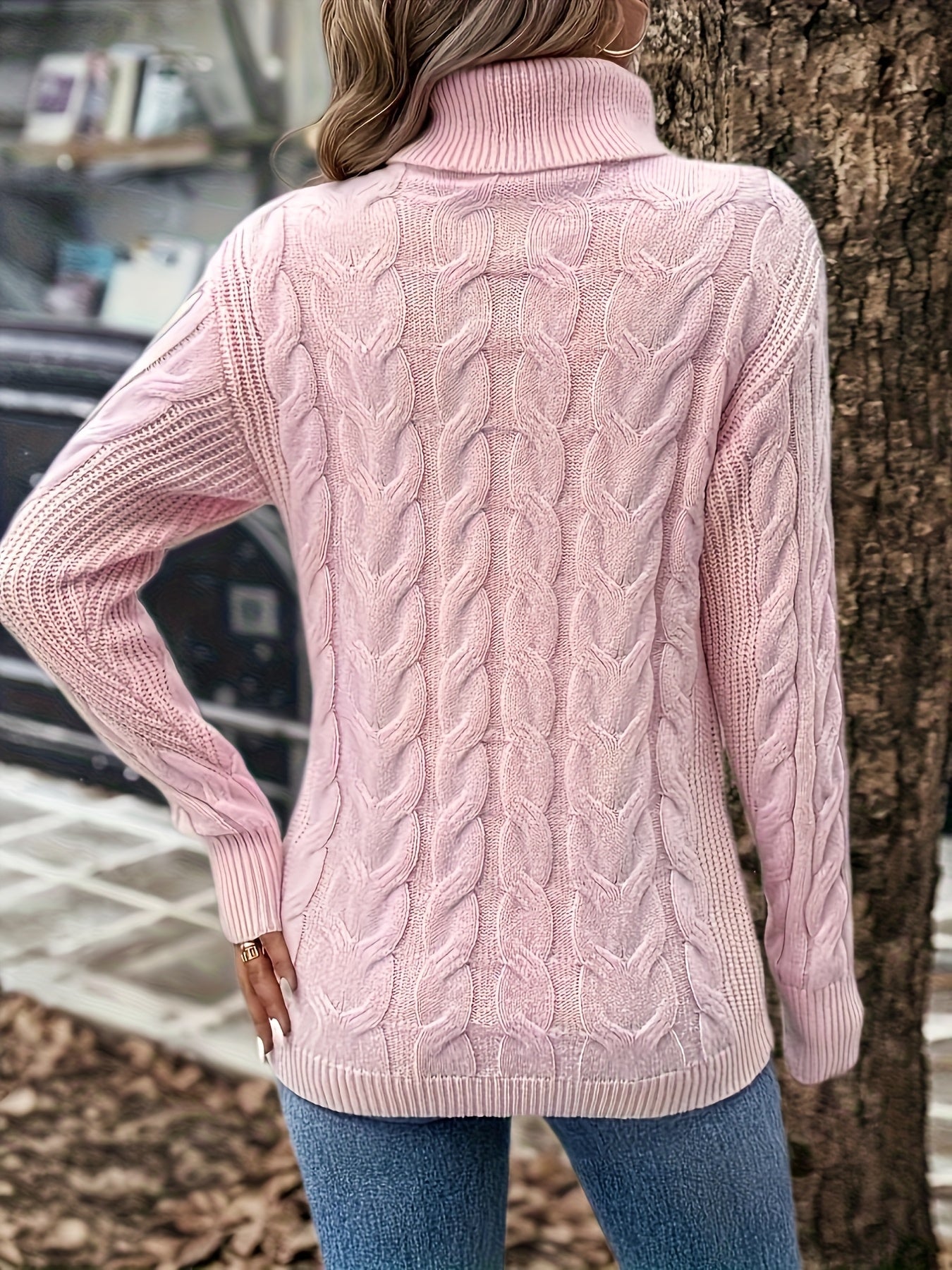 Éloise Vandermeer | Cozy Cable-Knit Turtleneck Sweater For Women