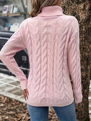 Éloise Vandermeer | Cozy Cable-Knit Turtleneck Sweater For Women