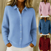 Claire Belmont | Button-Up Knit Cardigan Sweater For Women Long Sleeve
