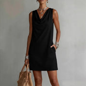 Aurelie Stonefield | Cowl Neck Mini Dress For Women