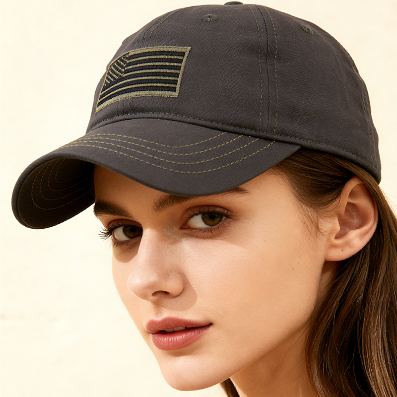 Colette Granville | Black Embroidered Flag Veterans Day Baseball Cap Unisex