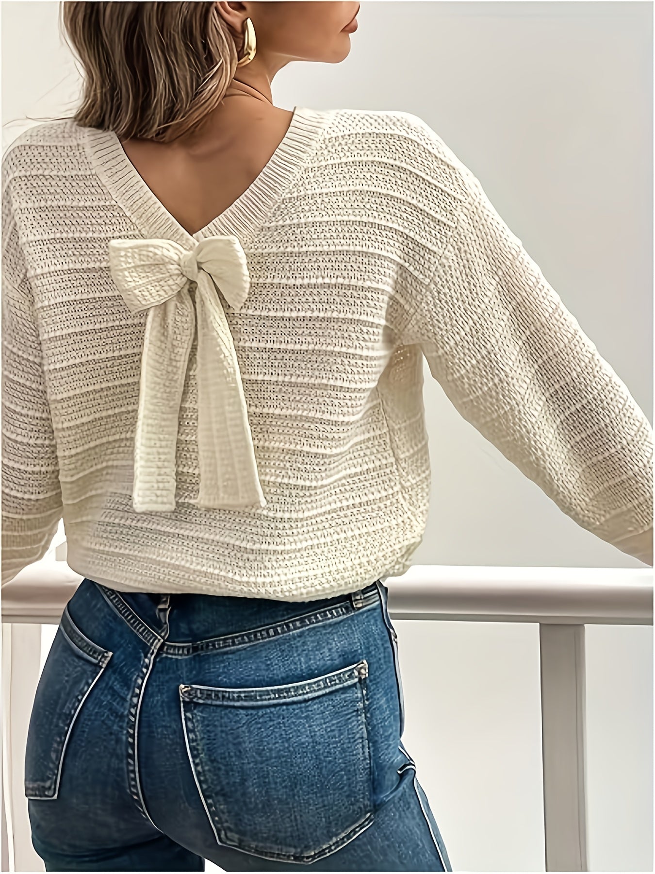 Adrienne Sorbier | Bow-Tie Knit Sweater For Women