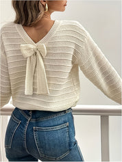 Adrienne Sorbier | Bow-Tie Knit Sweater For Women