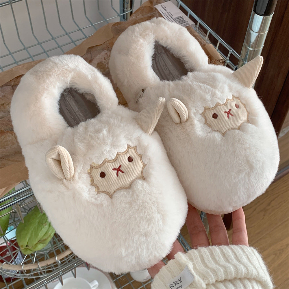 Francesca Amoretti | Cozy Sheep Plush Slippers For Women