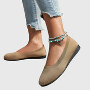 Sylvaine Portreaux | Black Knit Ballet Flats Anti-Slip