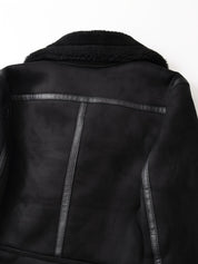 Noelle Dumont | Shearling Belted Leather Jacket For Women