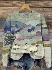 Maximilian Rutherford | Abstract Patchwork Print Sweater For Men
