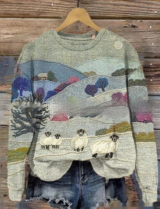 Maximilian Rutherford | Abstract Patchwork Print Sweater For Men