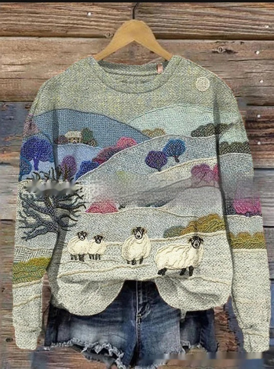 Maximilian Rutherford | Abstract Patchwork Print Sweater For Men