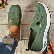 Priscilla Vandermont | Women's Orthopedic Slip-On Sneakers in Sage Green