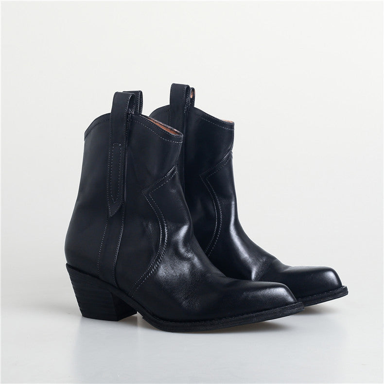 Giselle Chambord | Pointed Toe Cowboy Boots With Side Zip For Women