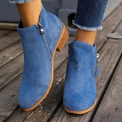 Harriet Stonewood | Suede Ankle Boots For Women With Side Zipper