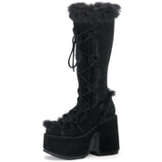 Odalys Sterling | Fur-Trim Platform Knee-High Boots For Women