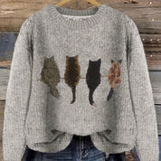 Anaïs Brandt | Cat Silhouette Knit Sweater For Women
