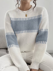 Margaux Thibault | Colour-Block Striped Sweater For Women