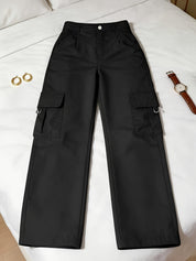 Sabine Hollande | High-Waisted Wide-Leg Cargo Pants For Women