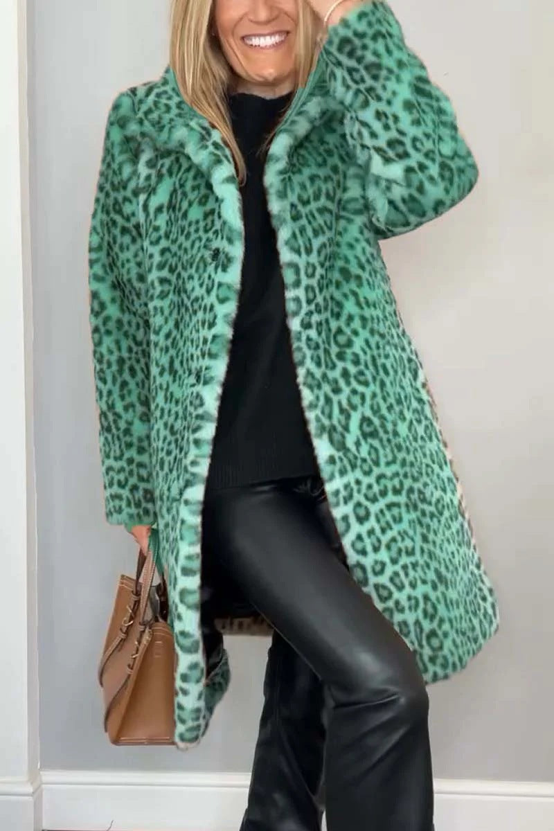 Josie Tarbury | Leopard Print Faux Fur Coat For Women