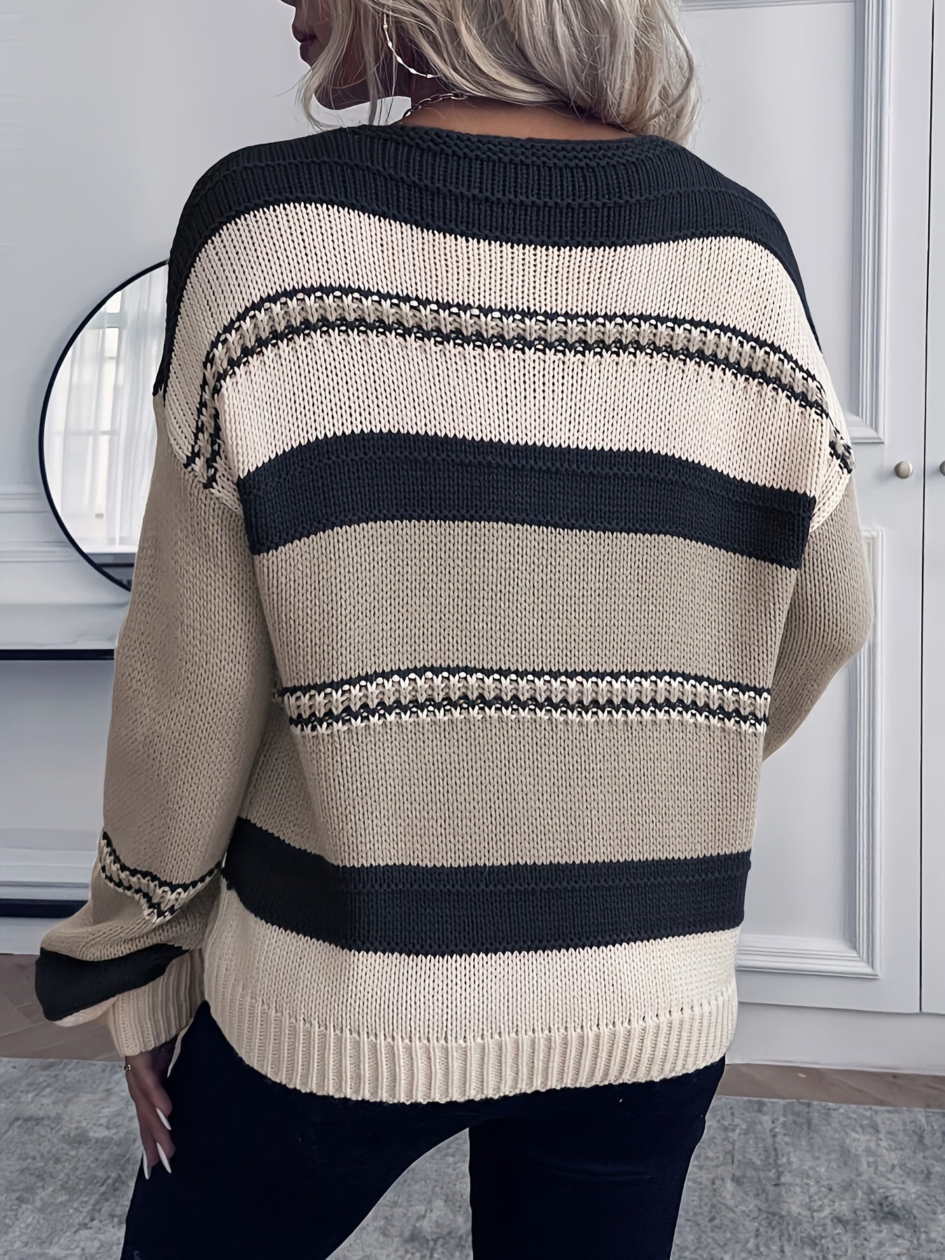 Odile Brancaster | Striped Colour-Block Sweater For Women