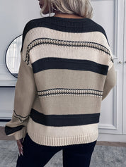 Odile Brancaster | Striped Colour-Block Sweater For Women