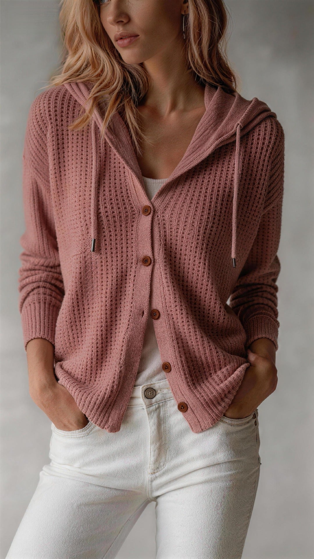 Ottavia Renaud | Hooded Knit Cardigan For Women