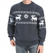 Nutcracker | Red Reindeer Fair Isle Christmas Sweater For Men