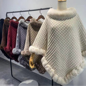 Ophelia Renwick | Fur Collar Cape Wrap For Women