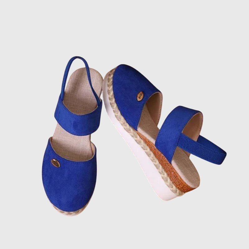 Celestine Dawnbrook | Beige Espadrille Wedge Orthopedic Sandals