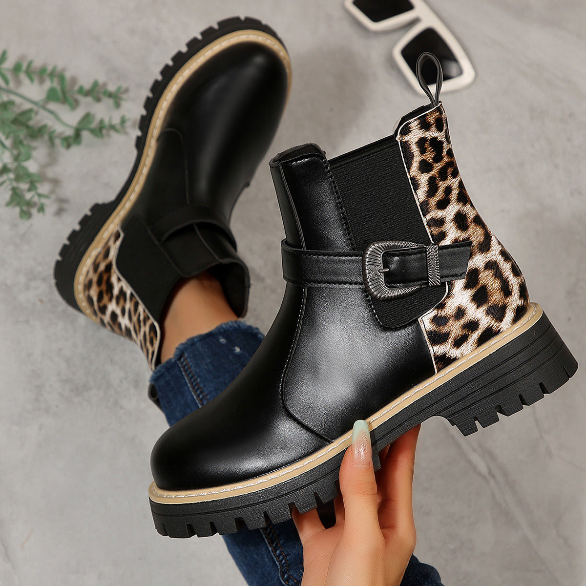 Sabine Ardennes | Leopard Print Chelsea Boots For Women