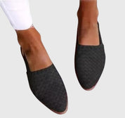 Genevra Aldenmoor | Tan Woven Leather Orthopedic Flat Loafer
