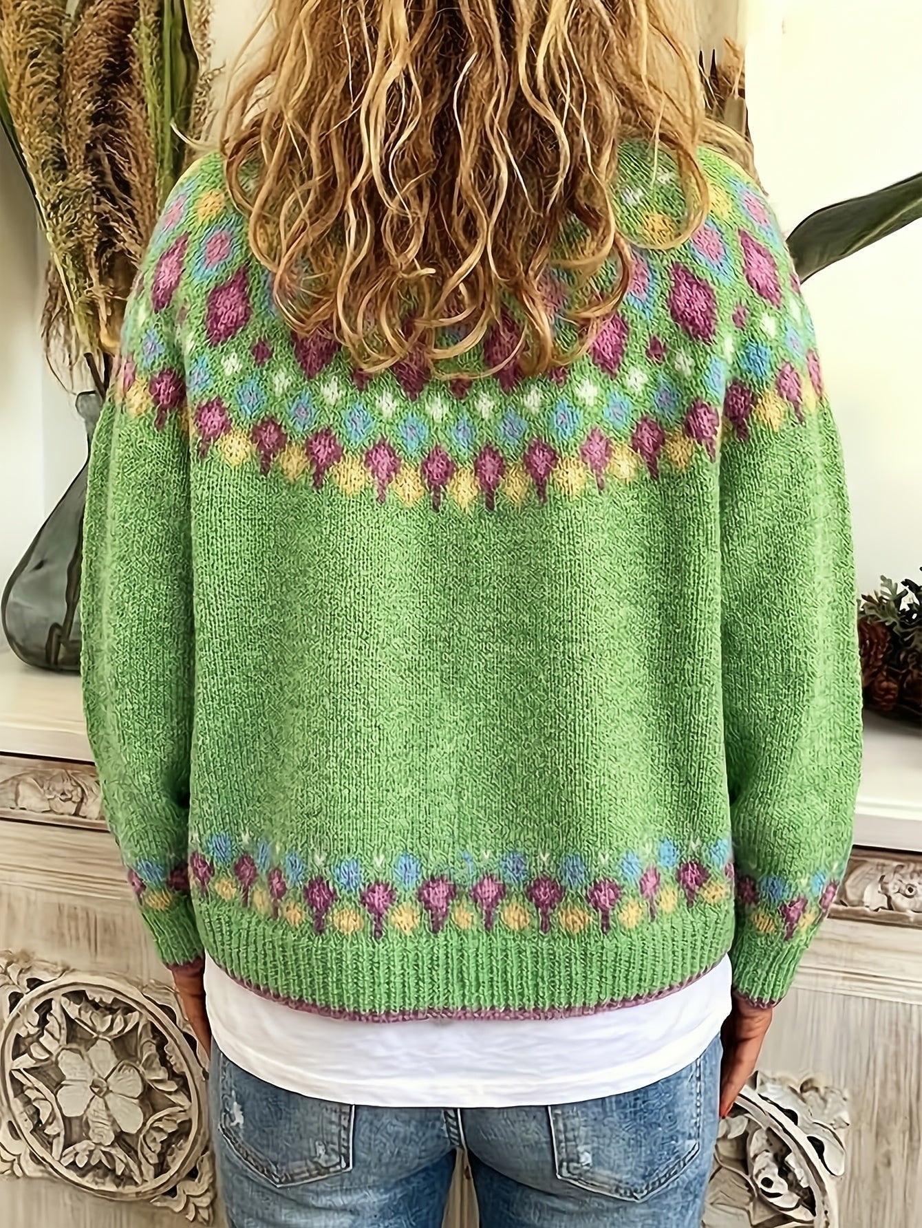 Adriana Lindqvist | Nordic Patterned Cardigan For Women