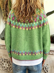 Adriana Lindqvist | Nordic Patterned Cardigan For Women