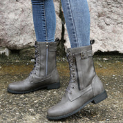 Collins Maldale | Lace-Up Side Zip Ankle Boots For Women